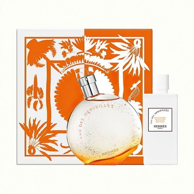 Hermes eau des merveilles набор (edt/100ml + b/lot/80ml)