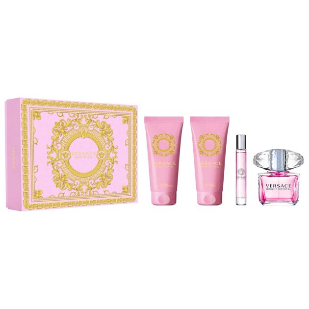 Versace bright crystal gift set edt  100ml+100ml+5ml+90ml